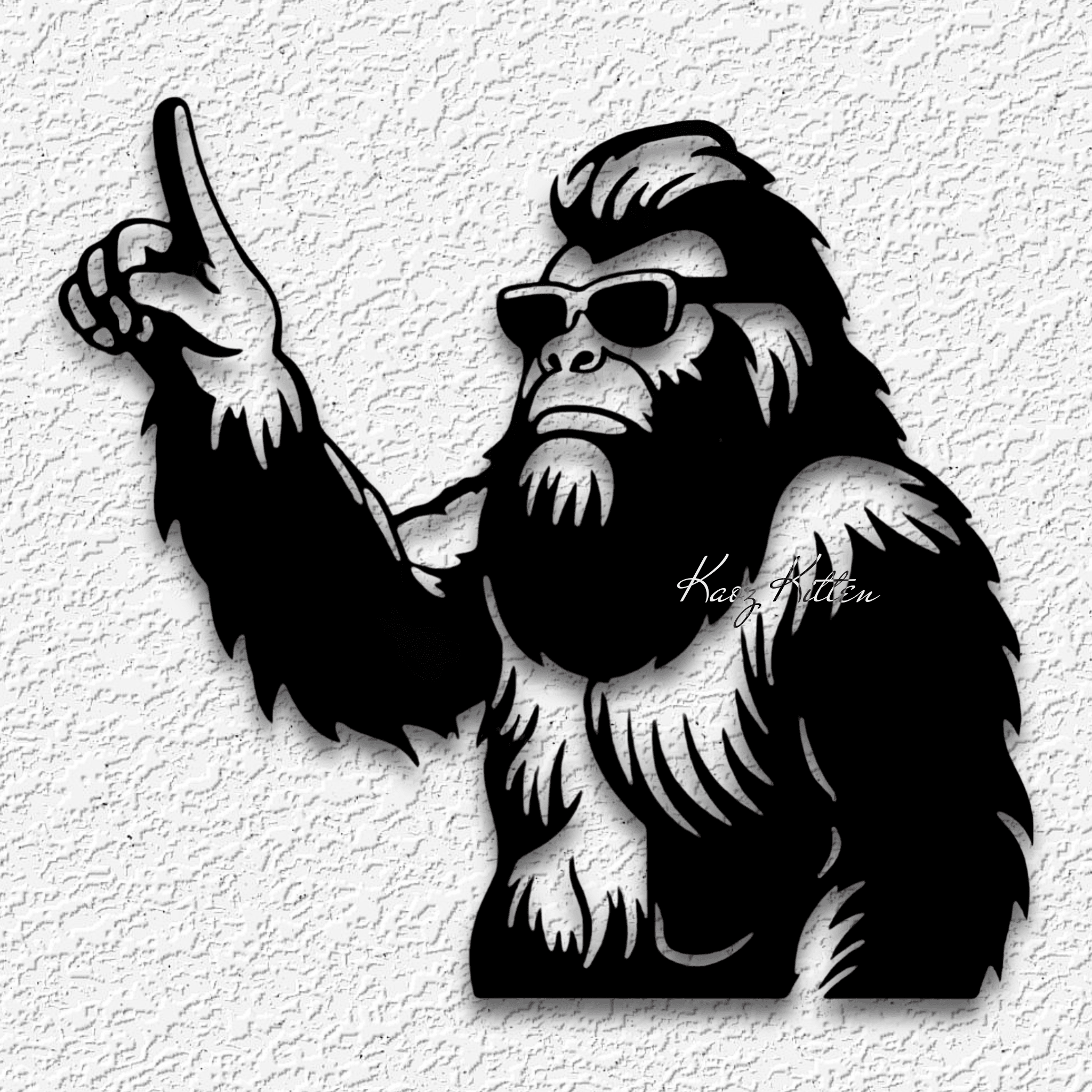 bigfoot number one wall art sasquatch home decor 3d model