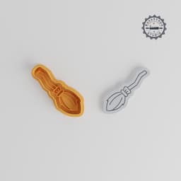 Magic Broom Shape Cutter & Stamp Set, Cookie & Fondant, 3 Sizes, 6 Pieces, Wizard & Witch Theme PRODUCT_243 3d model