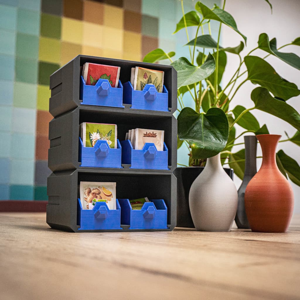 Modular Tea Organizer 3d model
