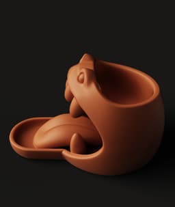Monster Mouth Remote Holder STL | TV Organizer 3D Print | Fun Decor 3d model