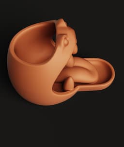 Monster Mouth Remote Holder STL | TV Organizer 3D Print | Fun Decor 3d model