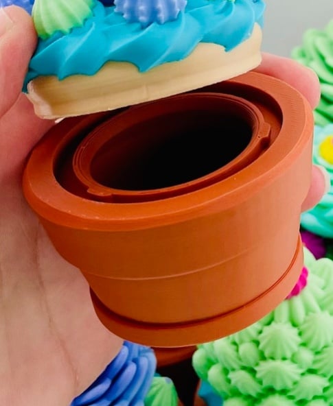 Cupcake Jar Cactus 3 3d model
