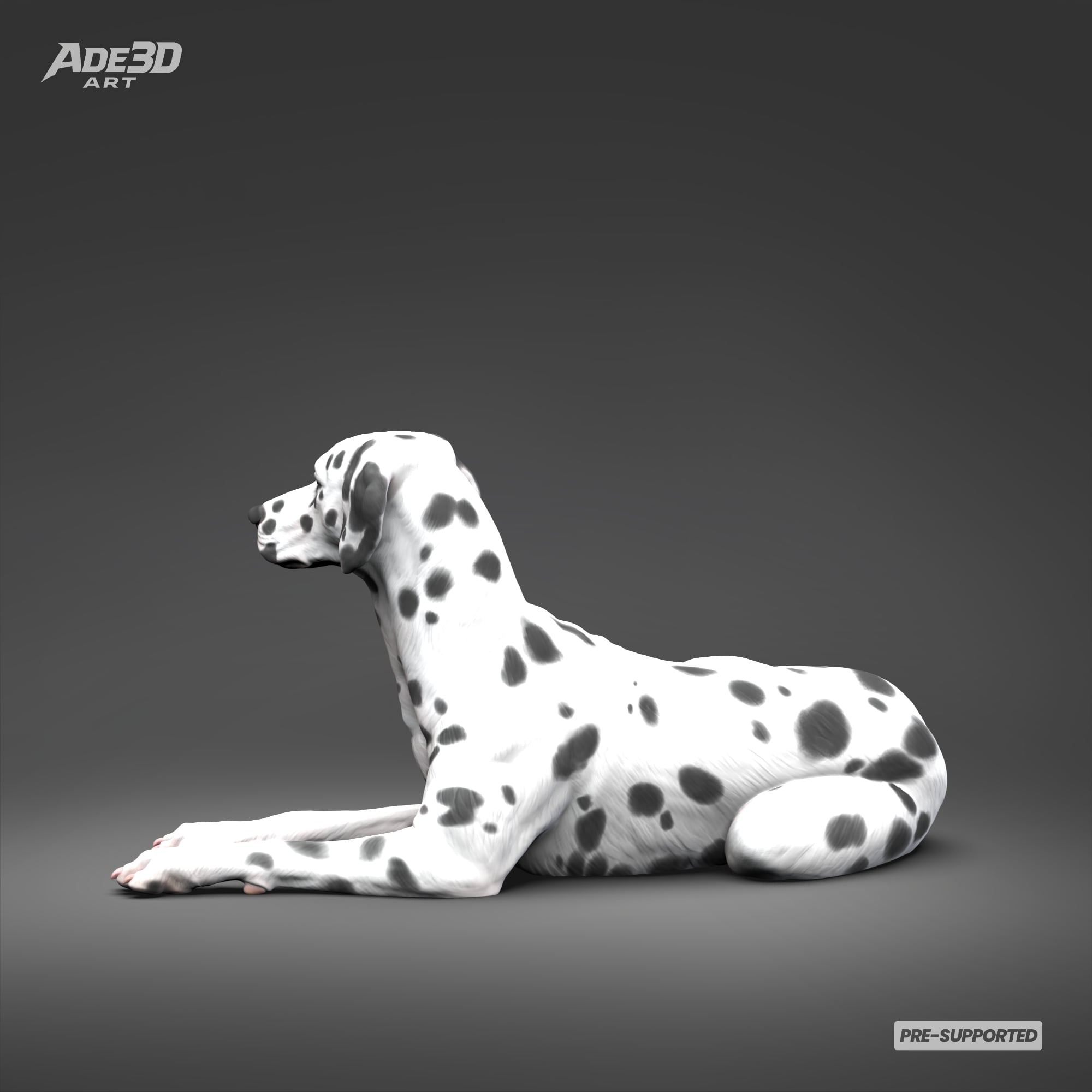 Dalmatian 3D Print Model Pose 07 3d model