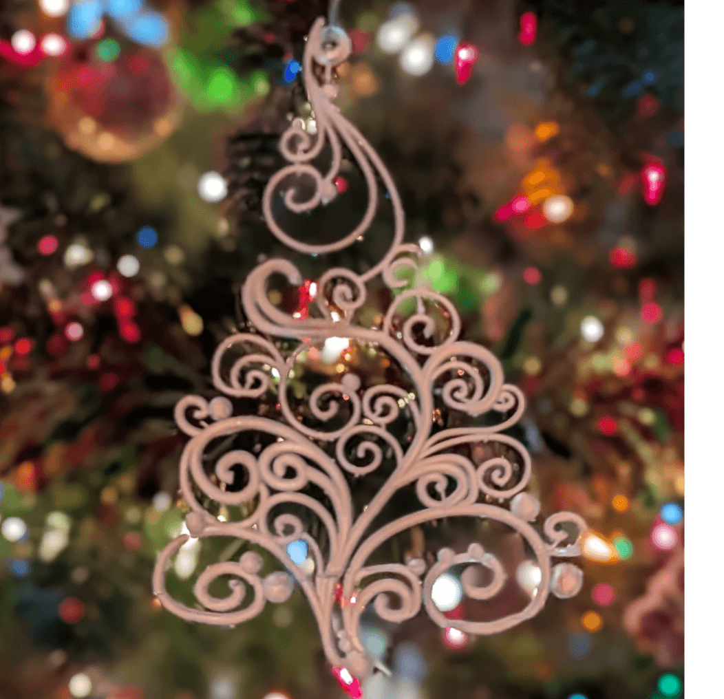 Swirl Christmas Ornament 3d model