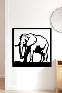 Elephant Wall Art, Wall Decor, Home Decor 3d model