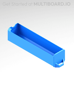 1x1x3.5 LU - Labelled - MultiBin Simple Drawer 3d model