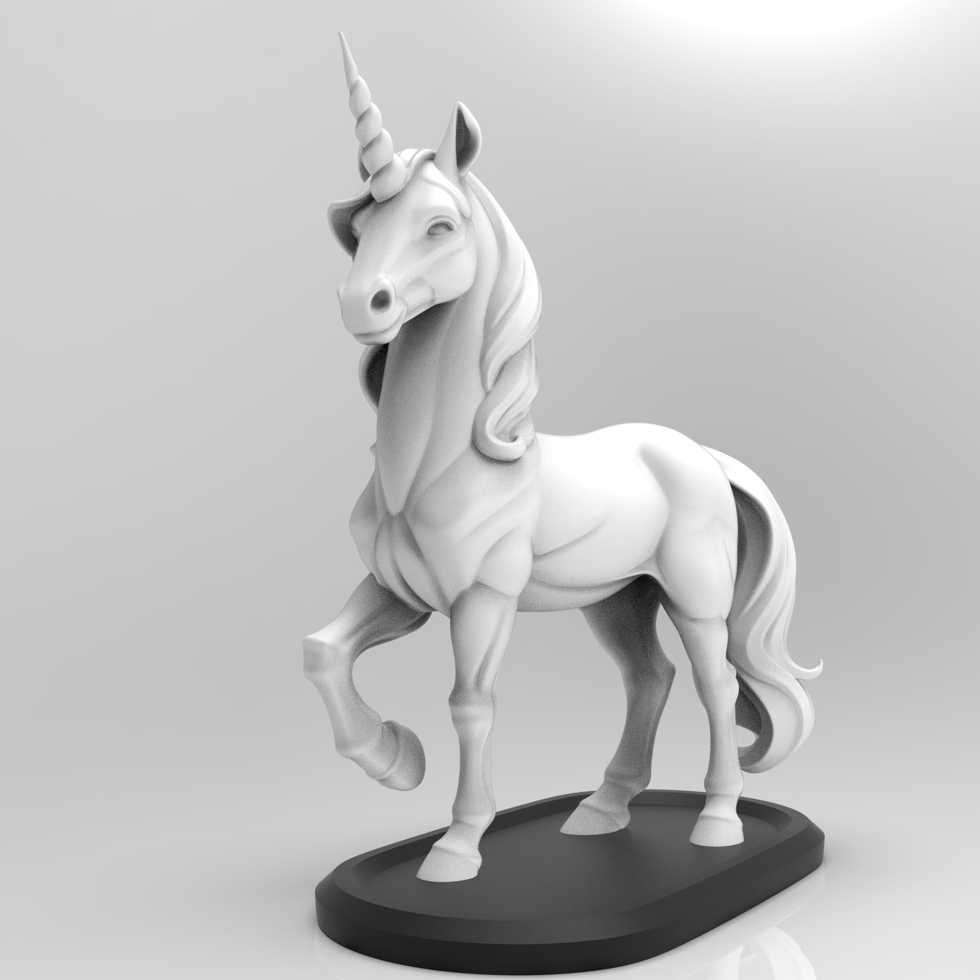 Mystical Pegasus Minimalist Sculpture 3d model