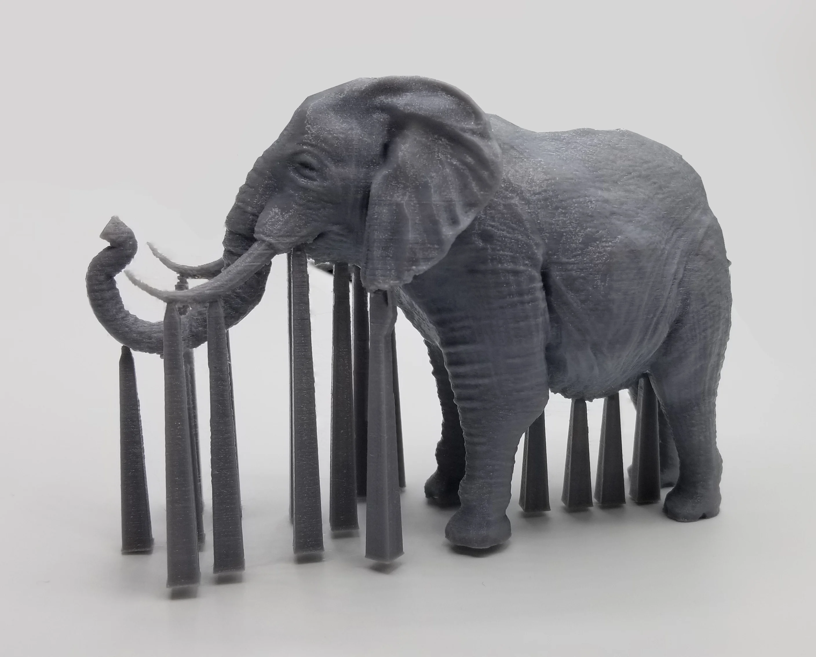 Elephant With Its Trunk Up - Elephant printed with Recycled PET-G - 3d model