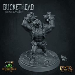Bucketheads x4 (50mm Bases) 3d model
