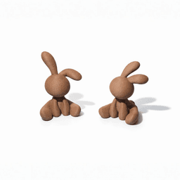 CUTE ABSTRACT BUNNY FAMILY / CUTE EASTER DECOR / BUNNY FAMILY / ABSTRACT BUNNY SCULPTURES 3d model