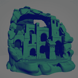Die vergessene Grotte von Akatosh – Höhlenstadt-Diorama 3d model