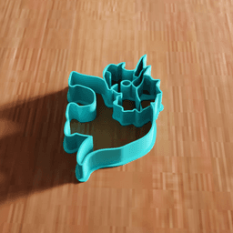 Triceratops Dinosaur Cookie Cutter Stamp Utensil 3d model