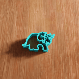 Triceratops Dinosaur Cookie Cutter Stamp Utensil 3d model