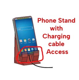 Phone stand with charging cable access.stl 3d model
