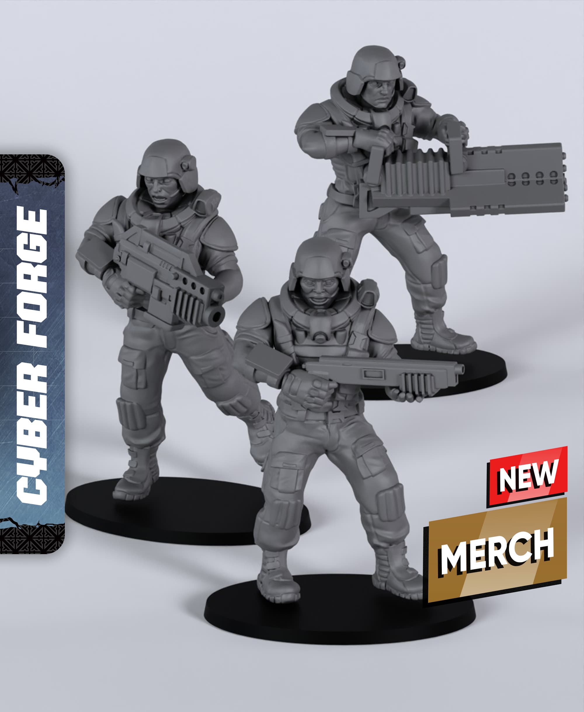 Strike Force - With Free Cyberpunk Warhammer - 40k Sci-Fi Gift Ideas for RPG and Wargamers 3d model