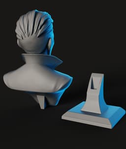 Cyborg Villain Bust STL | Sci-Fi 3D Print | HighDetail 3d model