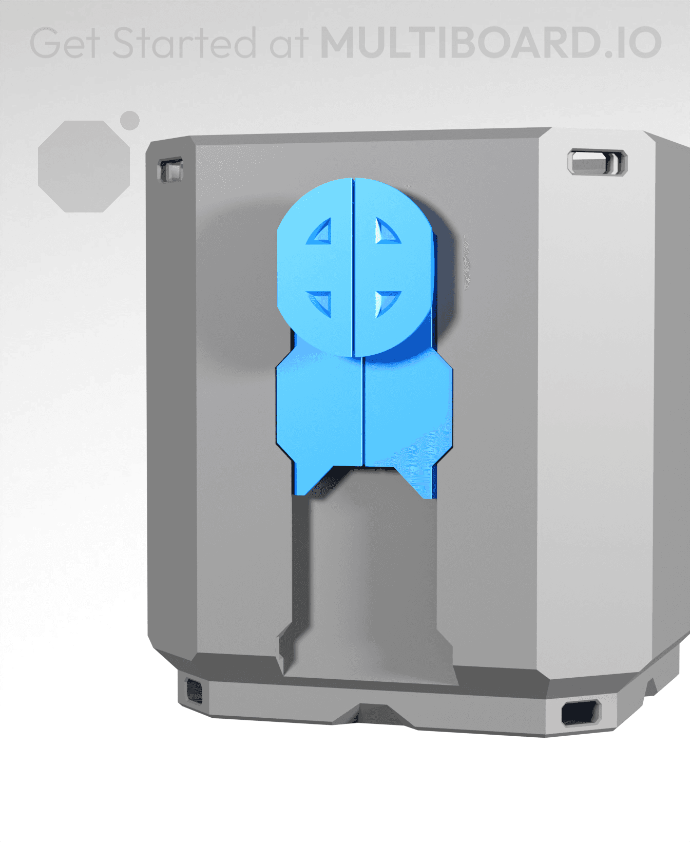 O Fix Point - 1 LU Bin Fit - OX Fold-In Locked Lite Rail (1 MU Rail) 3d model