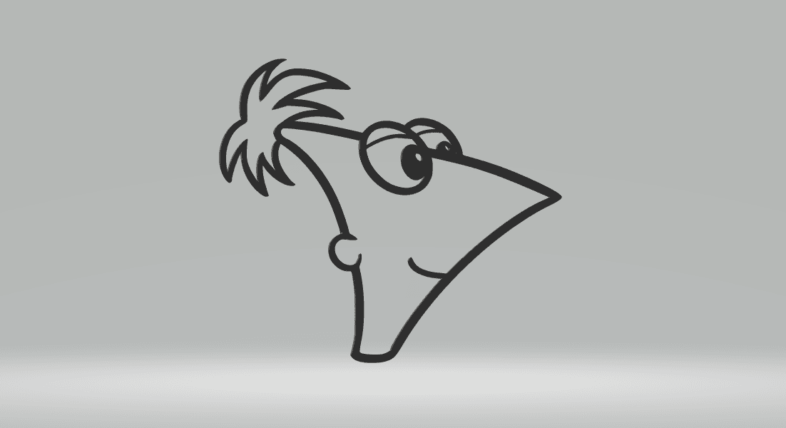Phineas Flynn Cartoon 2D Art Frame.stl 3d model