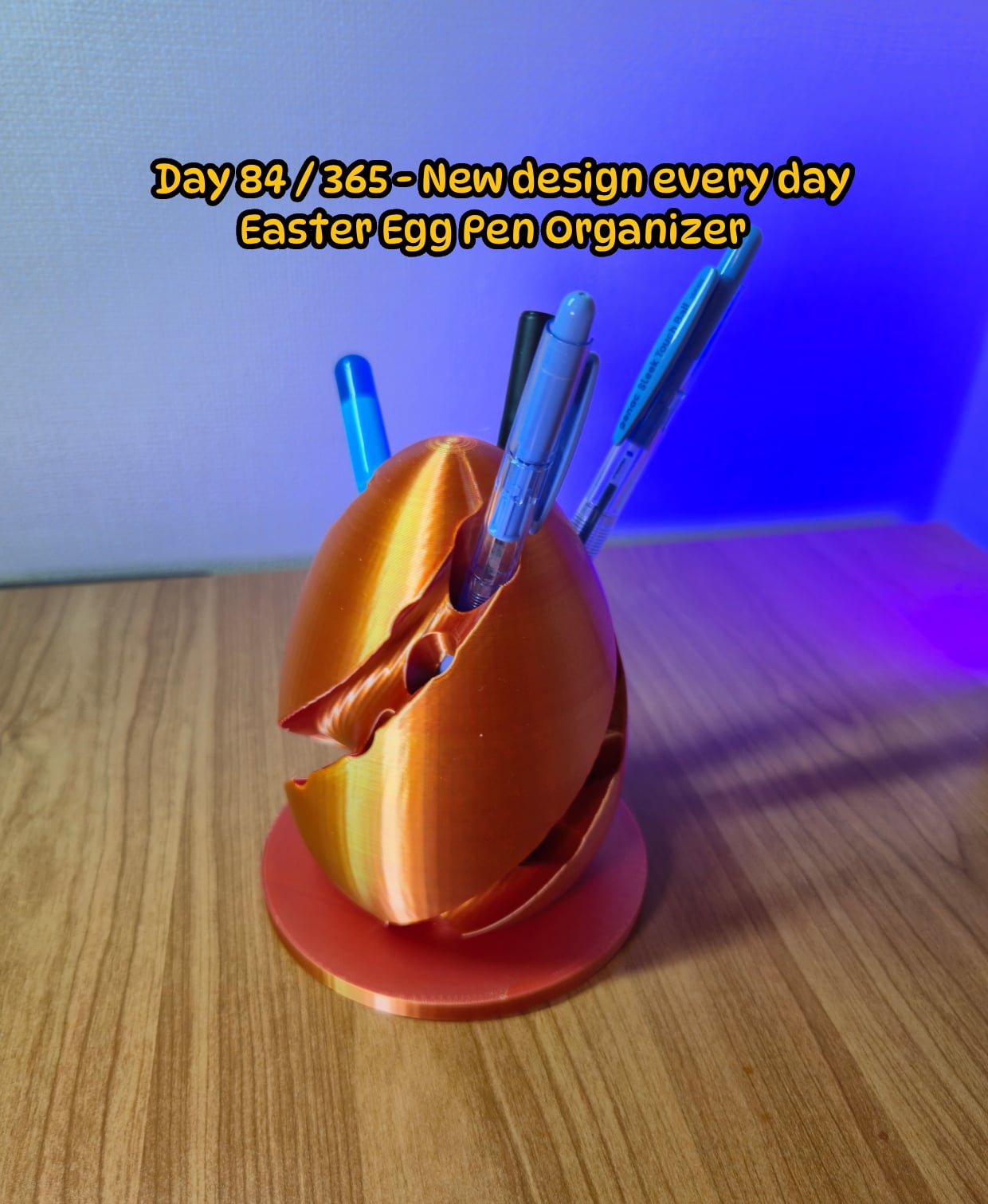 Egg Pencil Holder Desk Organizer 3d model