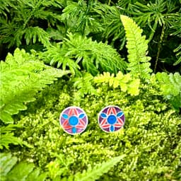 Pomegranate Enamel Earring Base 3d model