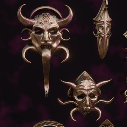 GORTASH CLOTH OF AUTHORITY ACCESSORIES COSPLAY SET BALDURS GATE 3 3d model