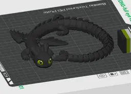 Night Fury Articulated Dragon Family – Flexi Toothless Set in 3 Sizes, No Supports 3D Print STL/3MF 3d model