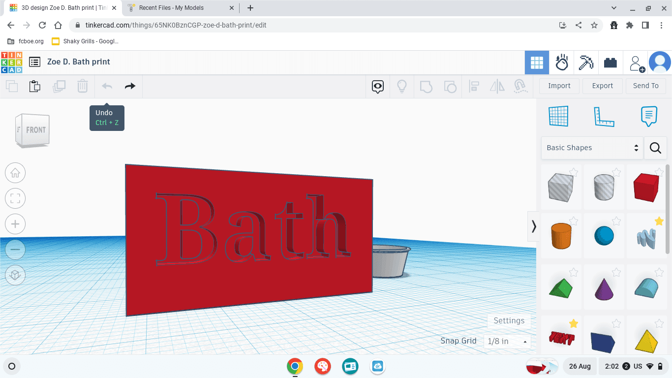  Small Bathtub with bathbomb cup 3d model