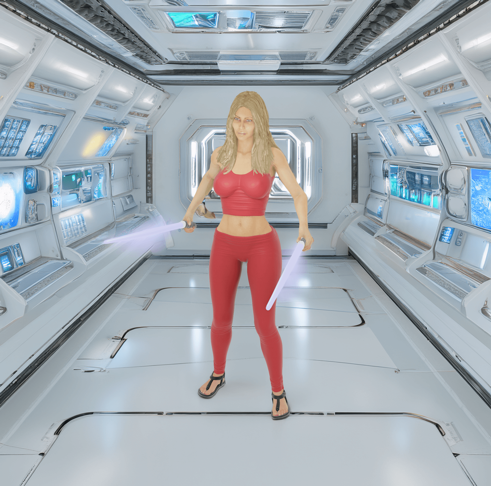 Kim the Sexy Space Knight V2 3d model
