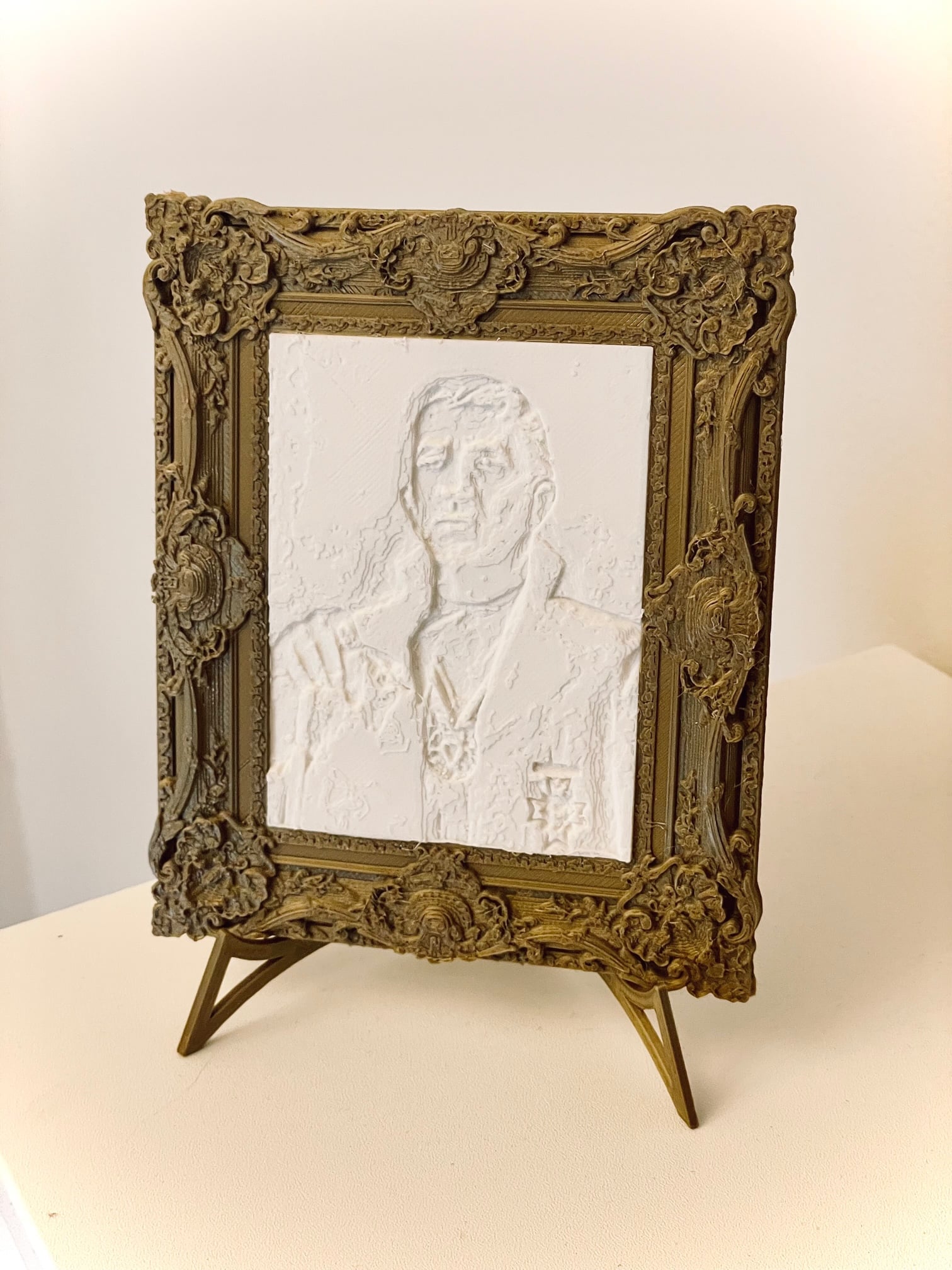 Barnabas Portrait Lithophane Frame Remix 3d model