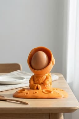 Astronaut Egg Holder STL File | Easy 3D Print PLA Decorative 3d model