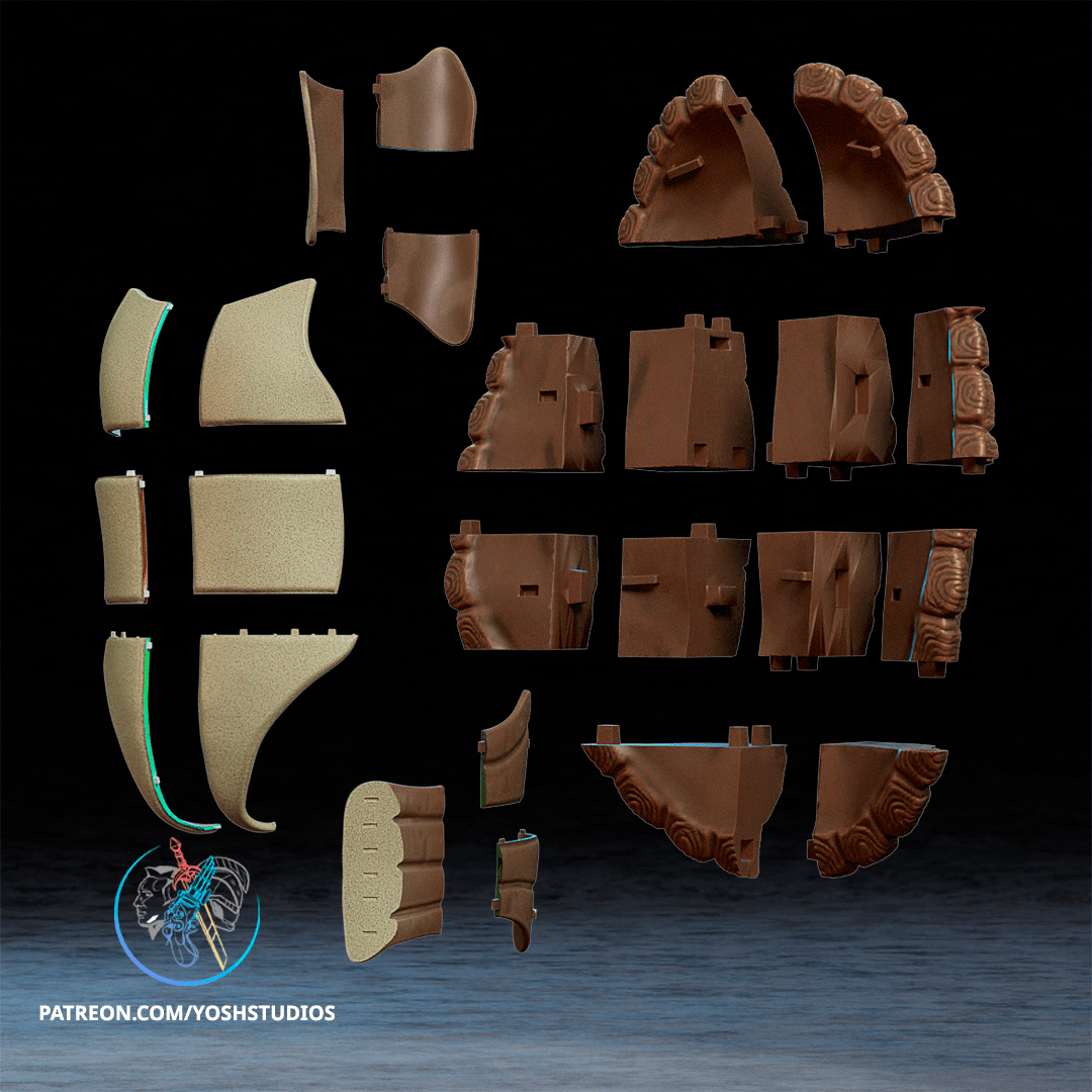 Ninja Turtle Shell 3D Printer STL File 3d model