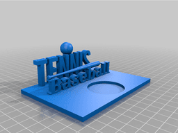 Baseball and tennis trophy tea light 3d model