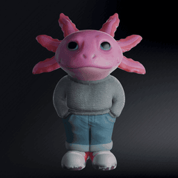 Chill Axolotl, Chill Ajolote | Un Tio Chill De Cojones, AKA CHILL GUY Axolotl - CHILL DE COJONES 3d model