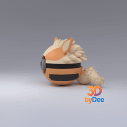 Arcanine Pokeball 3d model