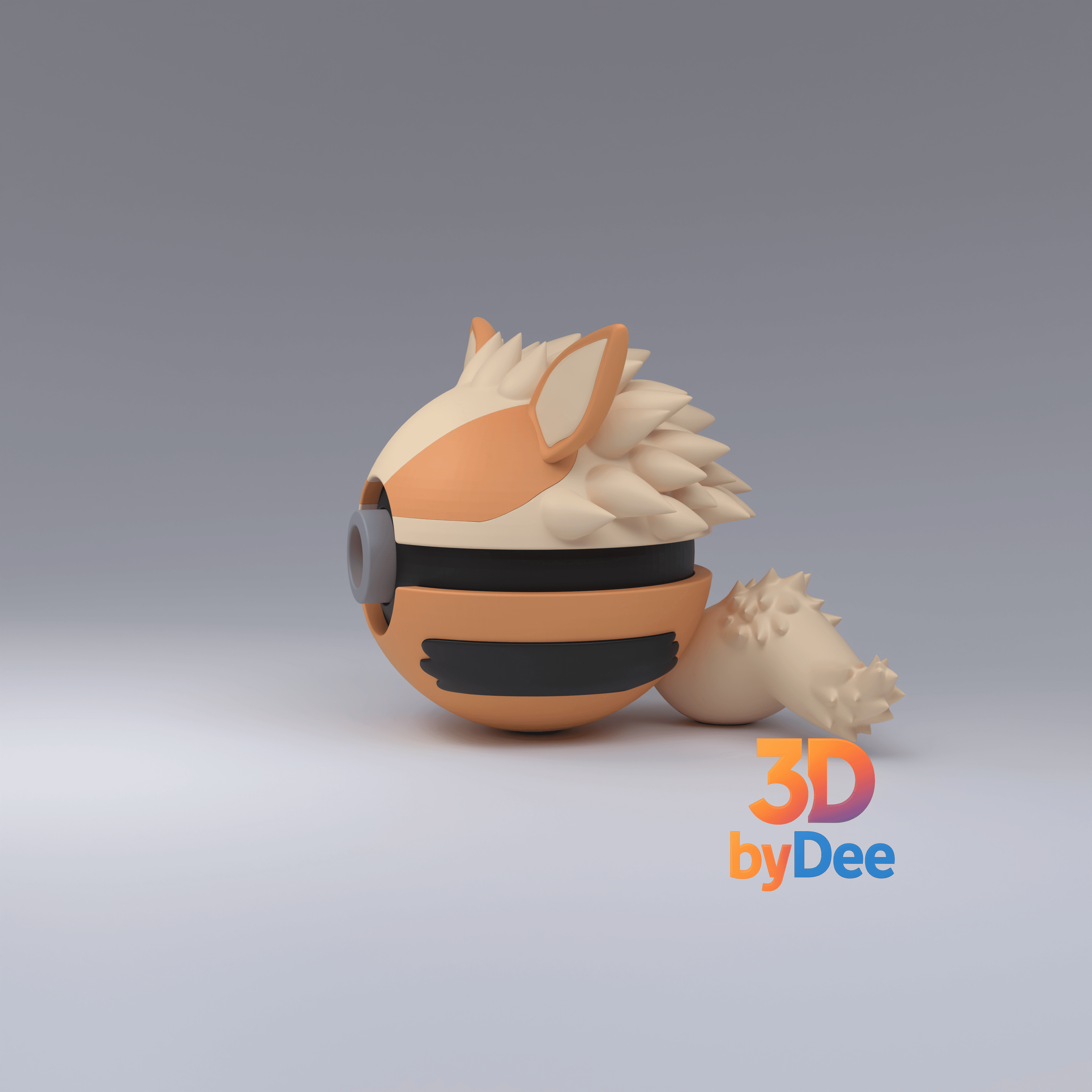 Arcanine Pokeball 3d model