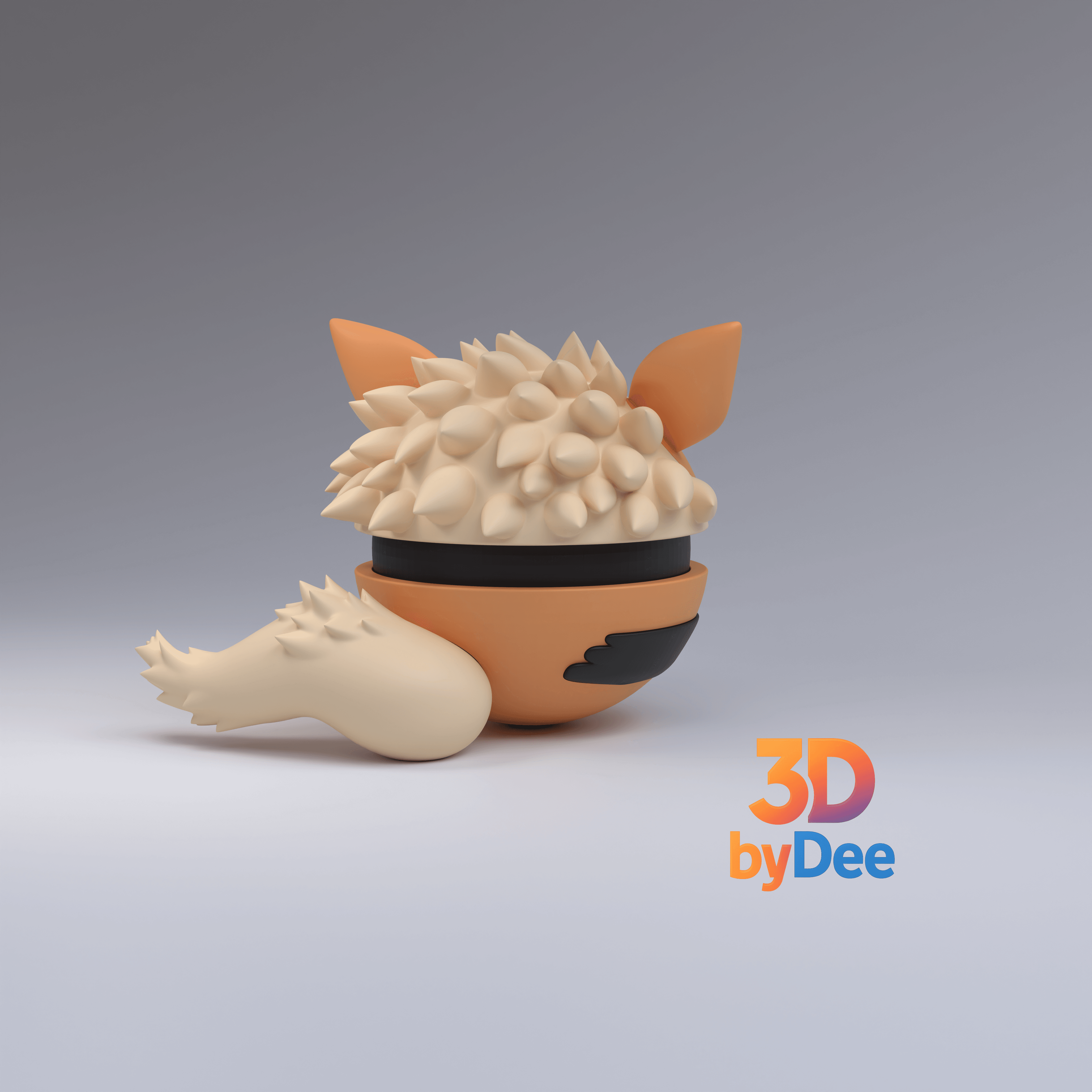 Arcanine Pokeball 3d model