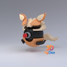 Arcanine Pokeball 3d model