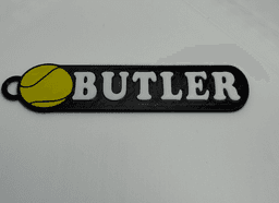 Tennis Bag Tag Keychain- Style 1 3d model