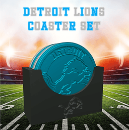 Detroit Lions Coaster Holder Set (NFL) 3d model