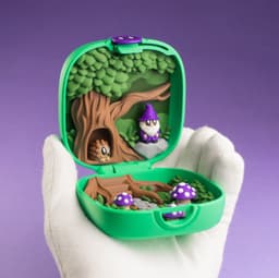 Pocket Blob Mushroom Forest - Mini Playset Art Toy with Latching Case 3d model