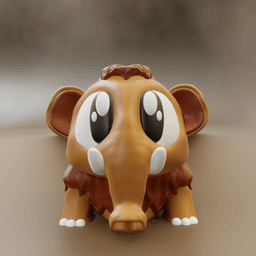 Kodai the Mammoth – Flexi Fidget Mammoth – 3DPAW 3d model