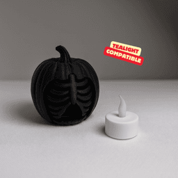 PUMPKIN WITH SPINE - TEALIGHT / HALLOWEEN DECOR / GOTHIC DECOR / HOMEDECOR 3d model
