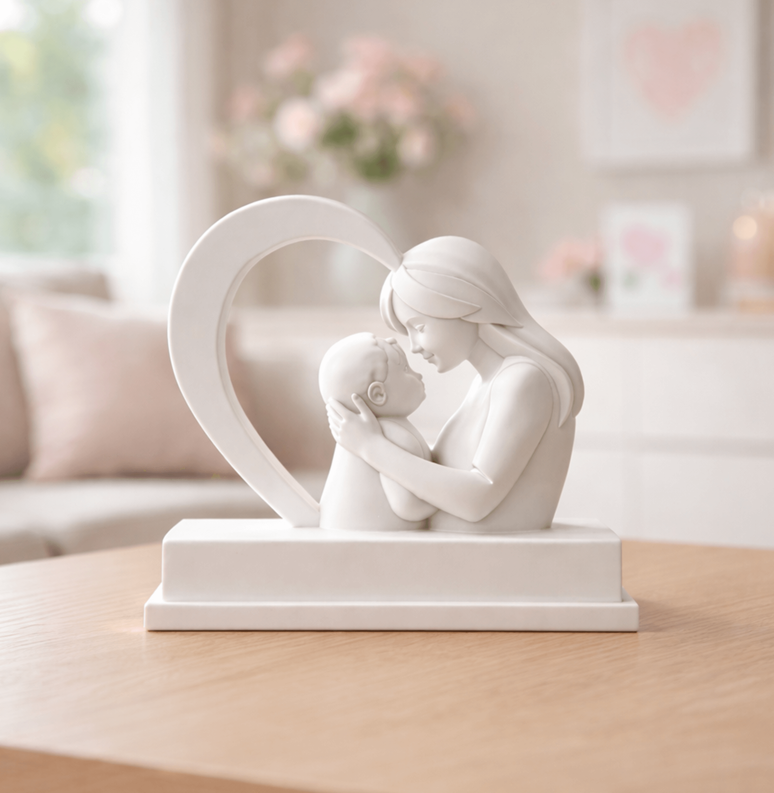 Mother's Day Sculpture STL | Mom And Child Figurine | Mother's Day Gift 3d model