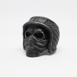 Biker Skull Ring (Pre-Supported) 3d model
