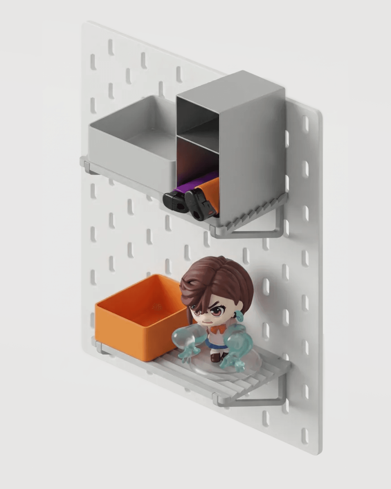 IKEA SKADIS Sliding Shelf with Organizer (Large) 3d model