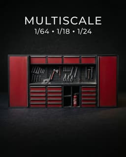 Ultimate Heavy-Duty Workshop Cabinet (1/18, 1/24, 1/64 Scale) 3d model