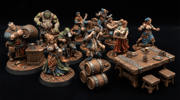 FREE NPC Barkeep Fantasy Miniatures 32mm STL for TTRPG 3d model