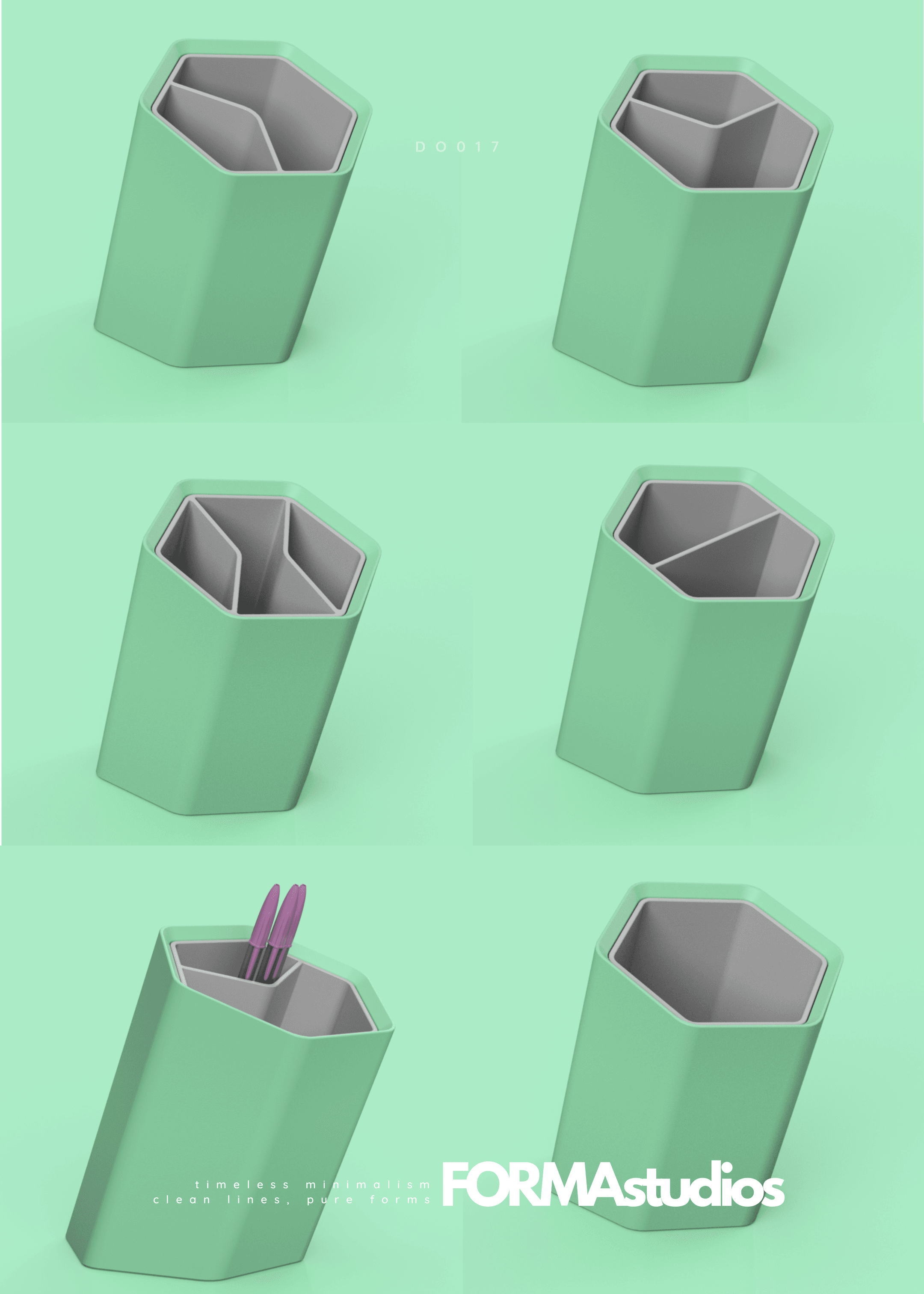 Modular Desk Organizer - FORMAstudios DO017 3d model