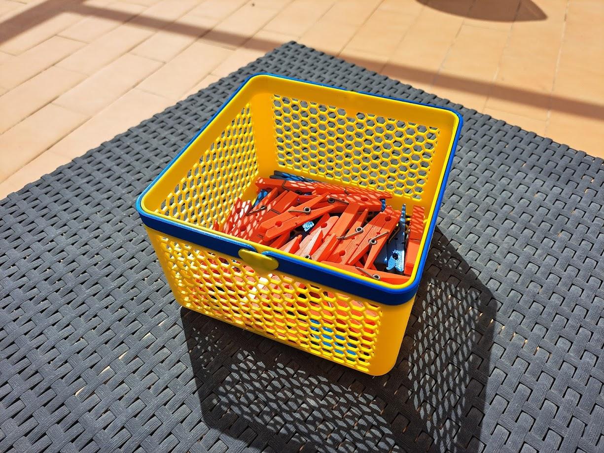 Square Basket with print-in-place handles 3d model