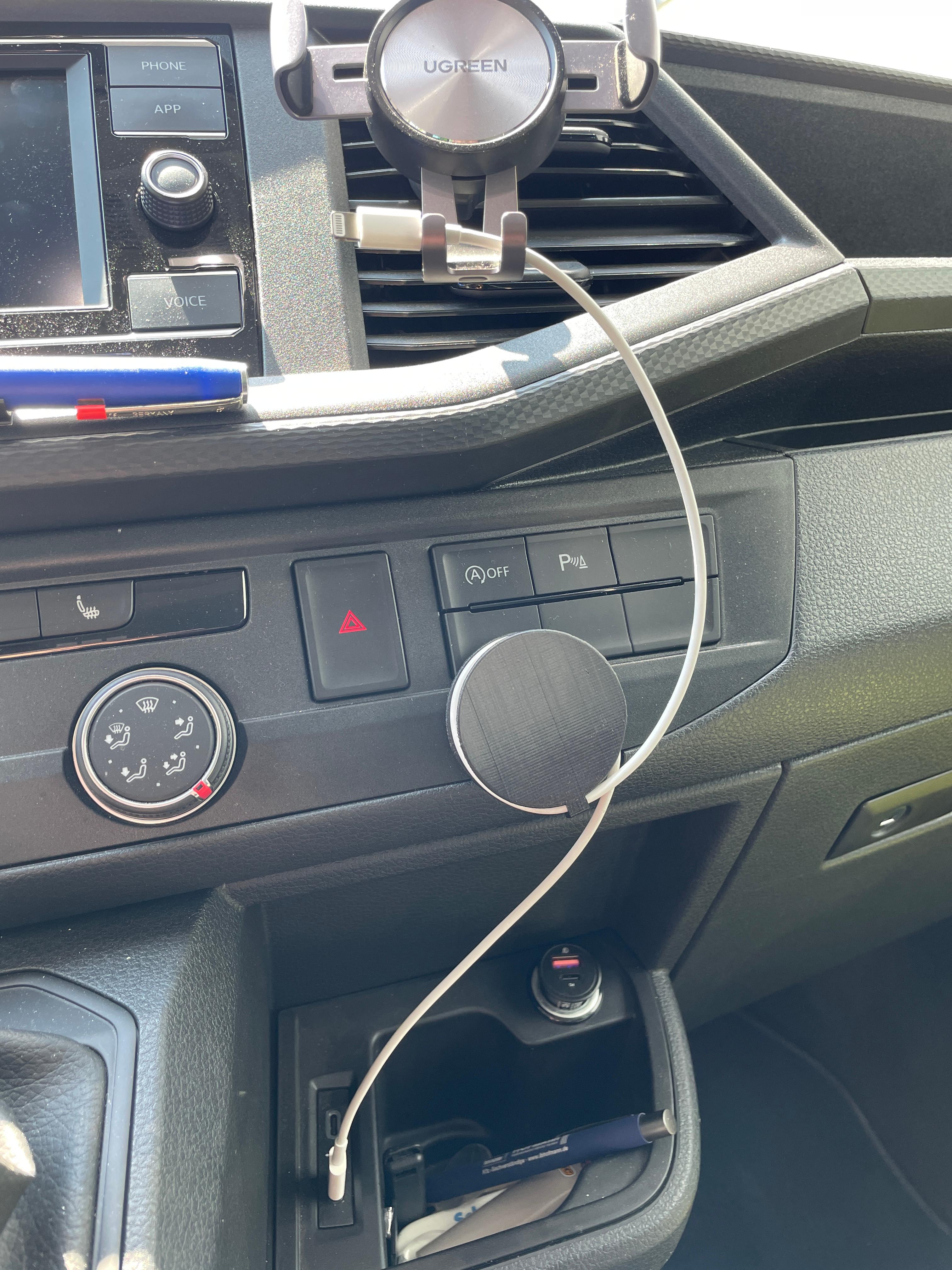 Mini Kabeltrommel für Ladekabel im Auto (Handy) 3d model